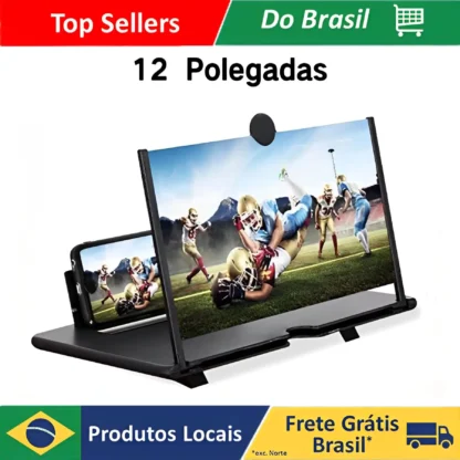 ALFA Ampliadora Tela 3d Suporte 12 polegadas Dobrável Zoom Celular Lente De Aumento