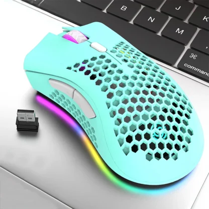 Bm600 recarregável mouse para jogos usb 2.4g sem fio rgb luz ergonomia mouse para jogos desktop computadores notebook laptop mouses - Image 3